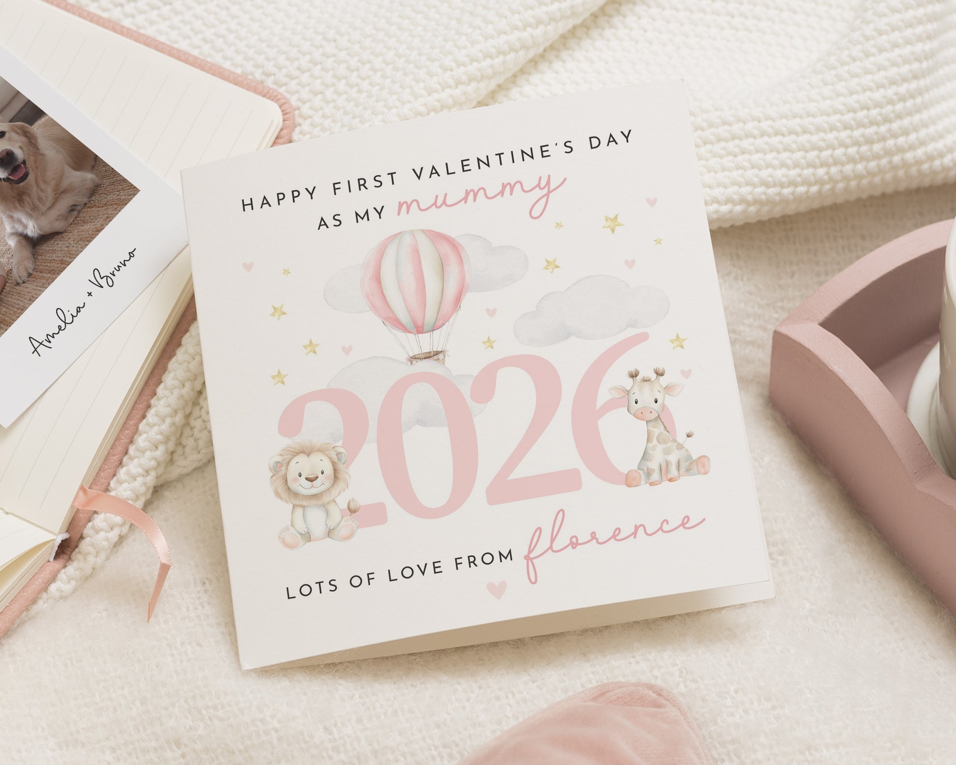 First Valentines Day Card for Mummy, Personalised Valentines Card, Valentines Day Card from Baby, Cute Valentines Card for Mum