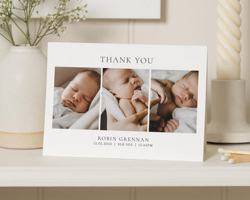 Personalised Thank You Cards New Baby, Folded Baby Thank You Cards, Baby Photo Thank You Cards, Postcard Thankyou Cards, Thank You Notes
