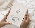 Personalised Wedding Thank You Cards, Wedding Thank You Cards, Personalised Thank You Cards, Minimal Floral Folded Thank You Card