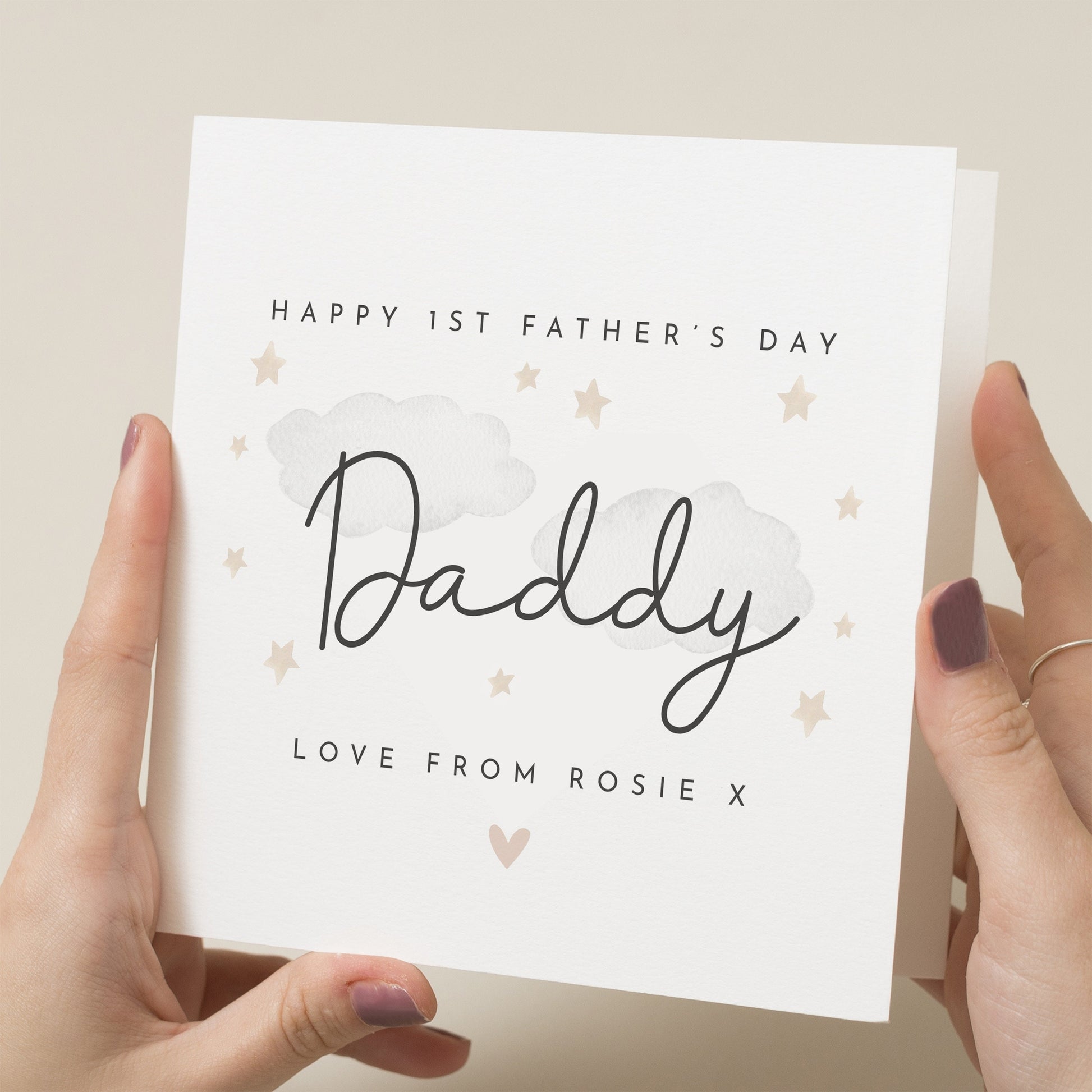 Personalised First Fathers Day 2024 Card, 1st Father&#39;s Day As My Daddy Card, 2024 Baby First Fathers Day Card, First Fathers Day Gift