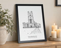 Personalised Wedding Venue Print, Custom Line Drawing From Photo, Our Wedding Day Print, Wedding Gift, Anniversary Gift, Gift for Couple