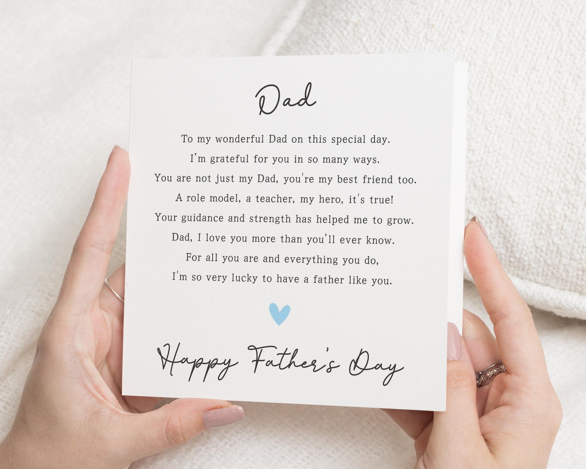 Fathers Day Card, Fathers Day Card from Daughter, Dad Fathers Day Card, Card for Dad, Personalised Fathers Day Card, Heart Card for Dad
