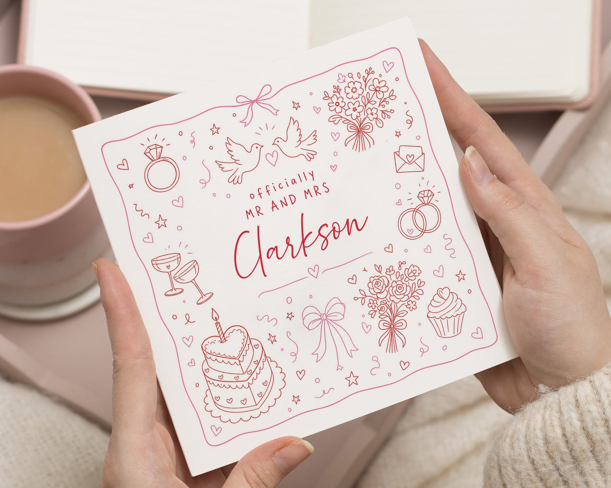 Personalised Wedding Card, Mr And Mrs Wedding Card, Wedding Day Card, Newlyweds Card, Bride And Groom Card, Congratulations Card