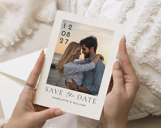 Personalised Save the Date Card, Photo Save the Date Card, Wedding Save the Date, Custom Save the Date, Minimal Save the Date Card