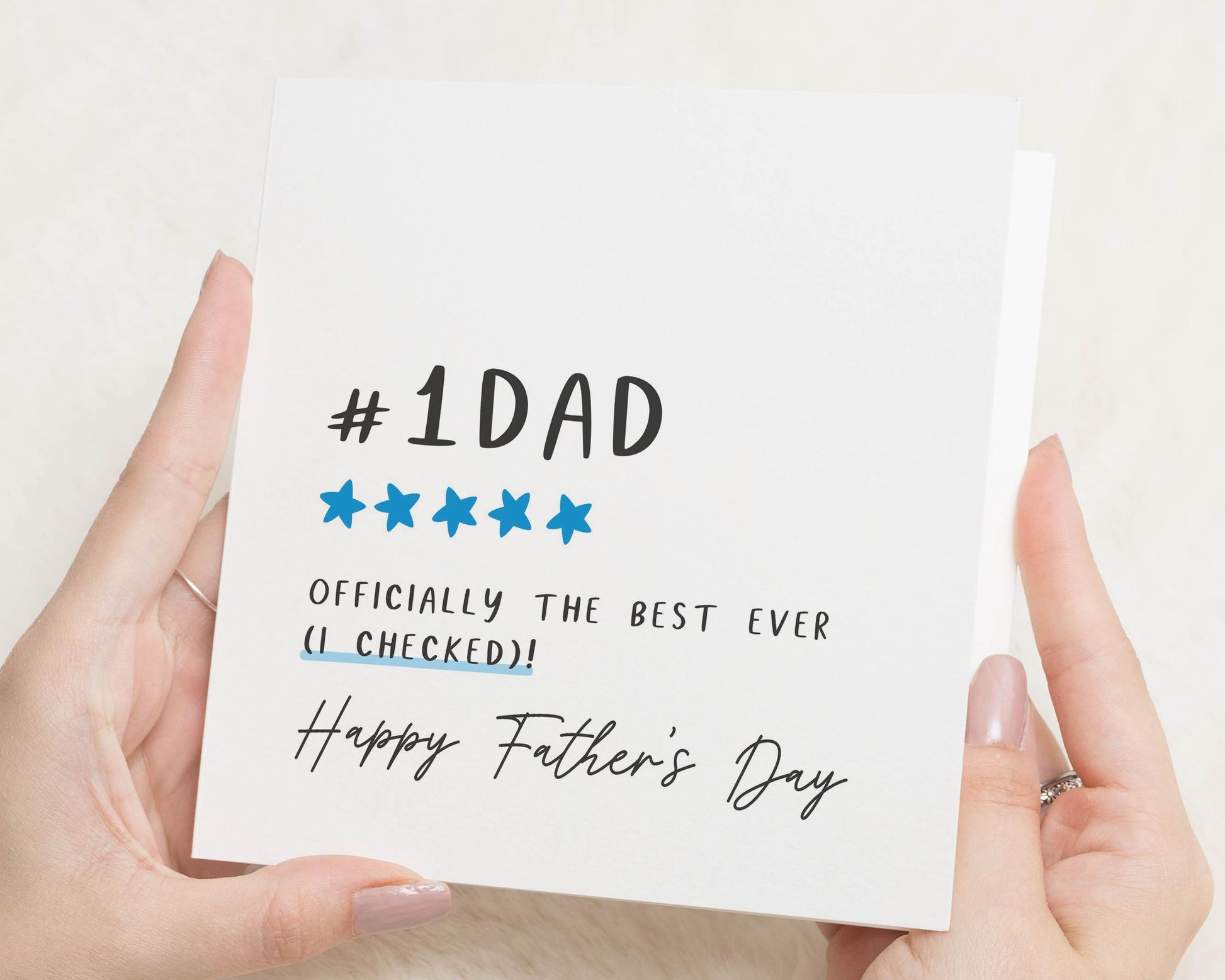 Fathers Day Card, 1 Dad Card, Fathers Day Card from Son or Daughter, Best Dad Card, Funny Fathers Day Card, Happy Fathers Day Card