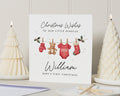 Baby First Christmas Card, Personalised Christmas Card, Christmas Card for Baby, Baby Boy Christmas Card, Custom Name Christmas Card
