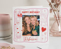 40th Birthday Card for Her, Personalised Photo Birthday Card, Birthday Card for Friend, Best Friend Birthday Card, Cute 40th Card