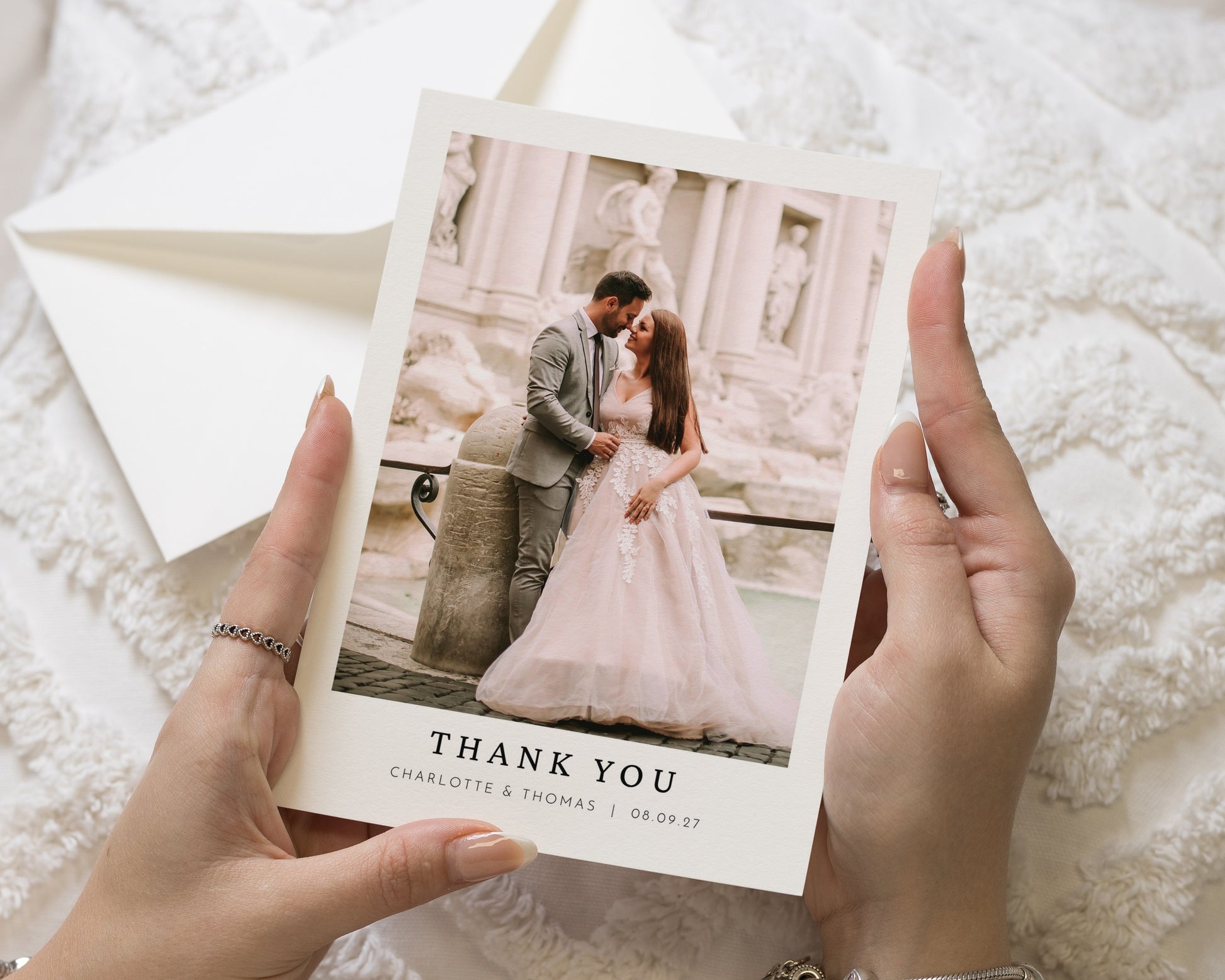 Personalised Wedding Thank You Cards, Photo Wedding Thank You Card, Minimal Thank You Cards, Wedding Photo Thank You Cards