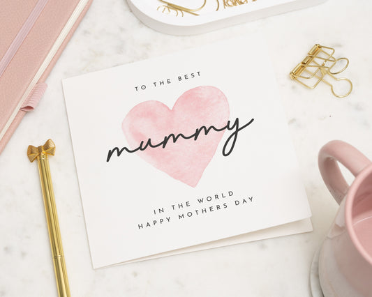 Mothers Day Card, To The Best Mummy In The World Card, Happy Mothers Day Card, Card For Mum, Cute Mothers Day Card, Personalised Card