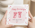 Anniversary Card, Personalised Anniversary Card, Anniversary Card for Couple, Romantic Card, Custom Anniversary Card, Heart Card