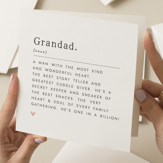 Grandad Definition Fathers Day Card, Cute Grandad Fathers Day Card, Special Grandad Fathers Day Gift, Fathers Day Gift For Grandad