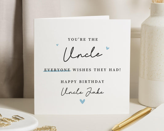 Birthday Card for Uncle, Personalised Uncle Birthday Card, Birthday Card for Him, Happy Birthday Uncle, Uncle Card