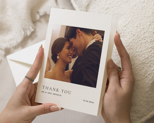 Personalised Wedding Thank You Card, Photo Wedding Thank You Card, Folded Wedding Thank You Card, Thank You Cards for Wedding