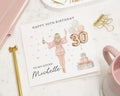 30th Birthday Card for Sister, Personalised Birthday Card for Her, Champagne Birthday Card, Balloon Birthday Card, Gift Card