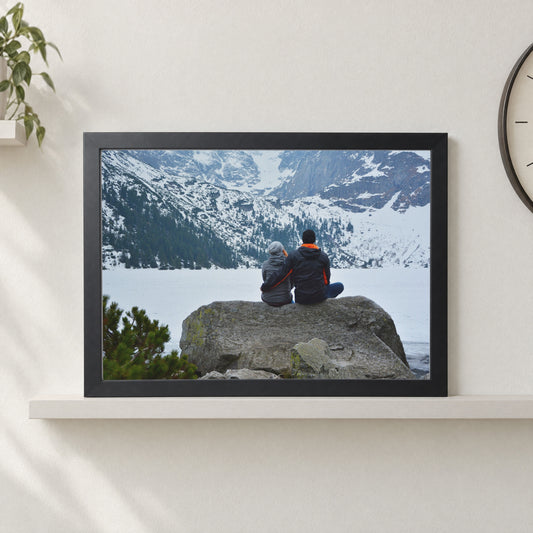 Personalised Travel Photo Print From Your Photo, Custom Framed Print, Adventure Wall Art, Holiday Gift, Couple Gift, Black Frame