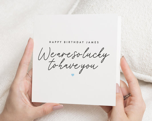Birthday Card for Him, Personalised Birthday Card, Birthday Card for Husband, Birthday Card for Dad, Simple Birthday Card