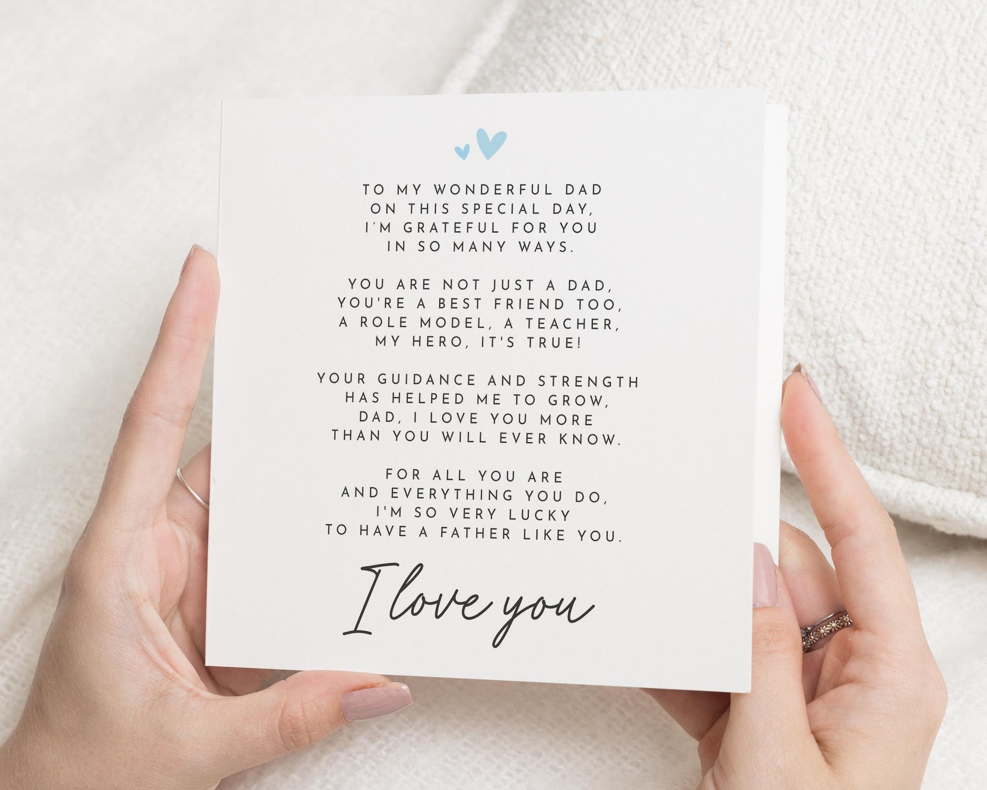 Fathers Day Card for Dad, Birthday Card for Dad, Dad Card, Poem Card for Dad, Card for Him, Best Friend Dad Card, I Love You Dad Card