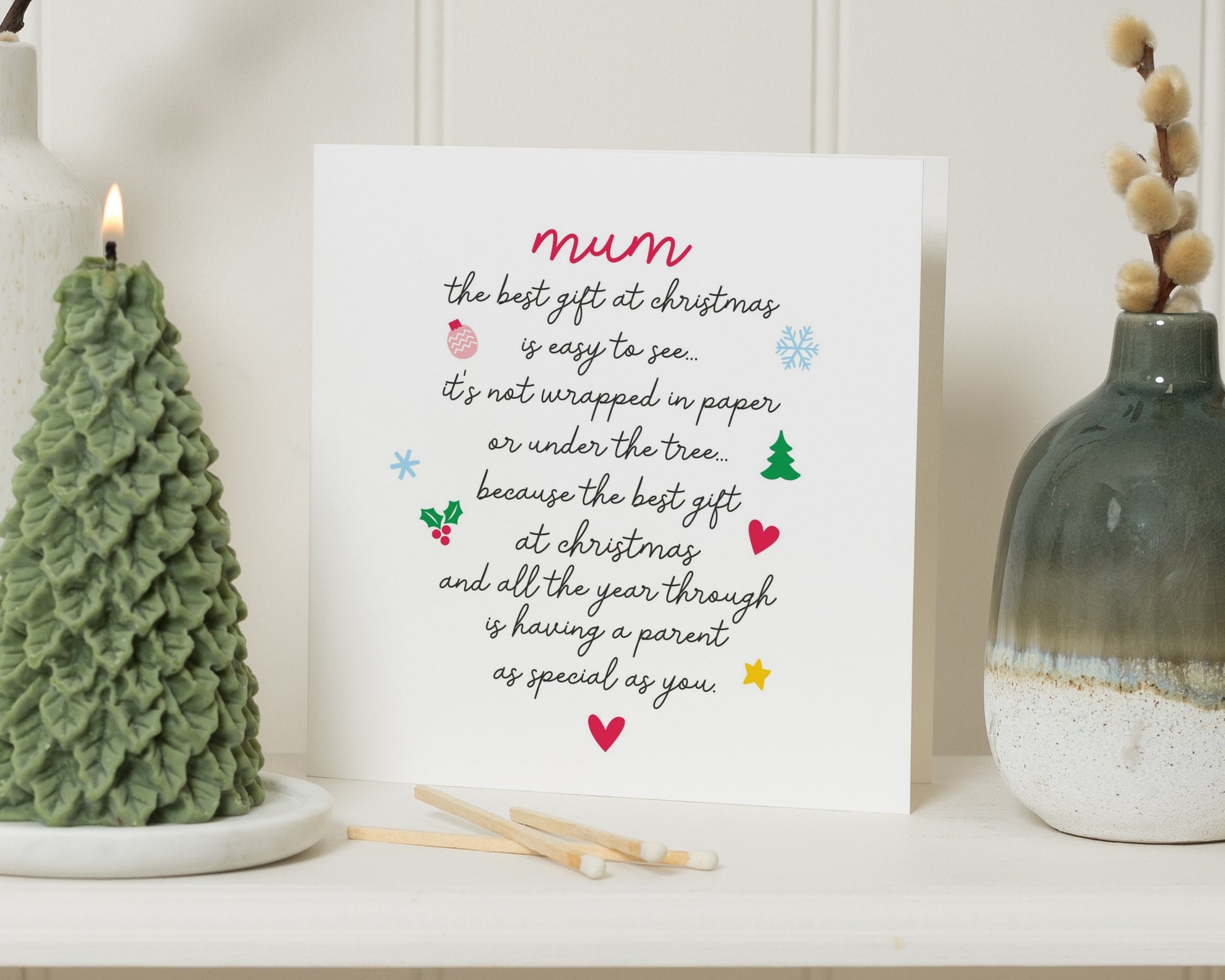 Christmas Card for Mum, Mum Christmas Card, Christmas Card for Her, Personalised Christmas Card, Best Gift Mum Card