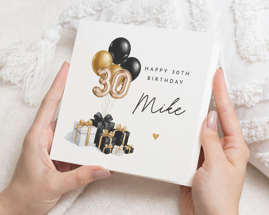 30th Birthday Card, Personalised Birthday Card for Him, Birthday Card for Men, 30th Birthday Card for Husband, Son, Brother, Friend
