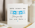 Fathers Day Card for Daddy, Personalised Fathers Day Card from Daughter, I Love You Daddy Card, Cute Fathers Day Card for Him