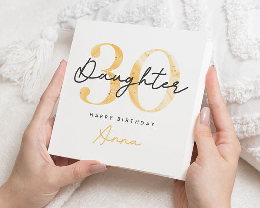 30th Birthday Card for Daughter, Daughter 30th Birthday Card, Personalised Birthday Card for Her, 30th Birthday Cards, Custom Daughter Card