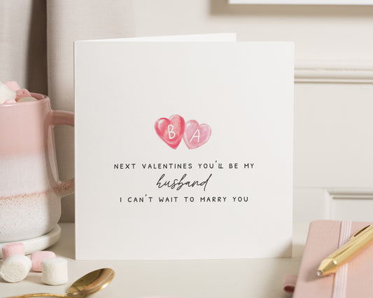 Valentines Day Card for Husband, Fiancé Valentines Card, I Cant Wait to Marry You Card, Personalised Valentines Card for Him