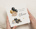 40th Birthday Card, Personalised Birthday Card for Him, Birthday Card for Men, 40th Birthday Card for Husband, Son, Dad, Custom Name Card