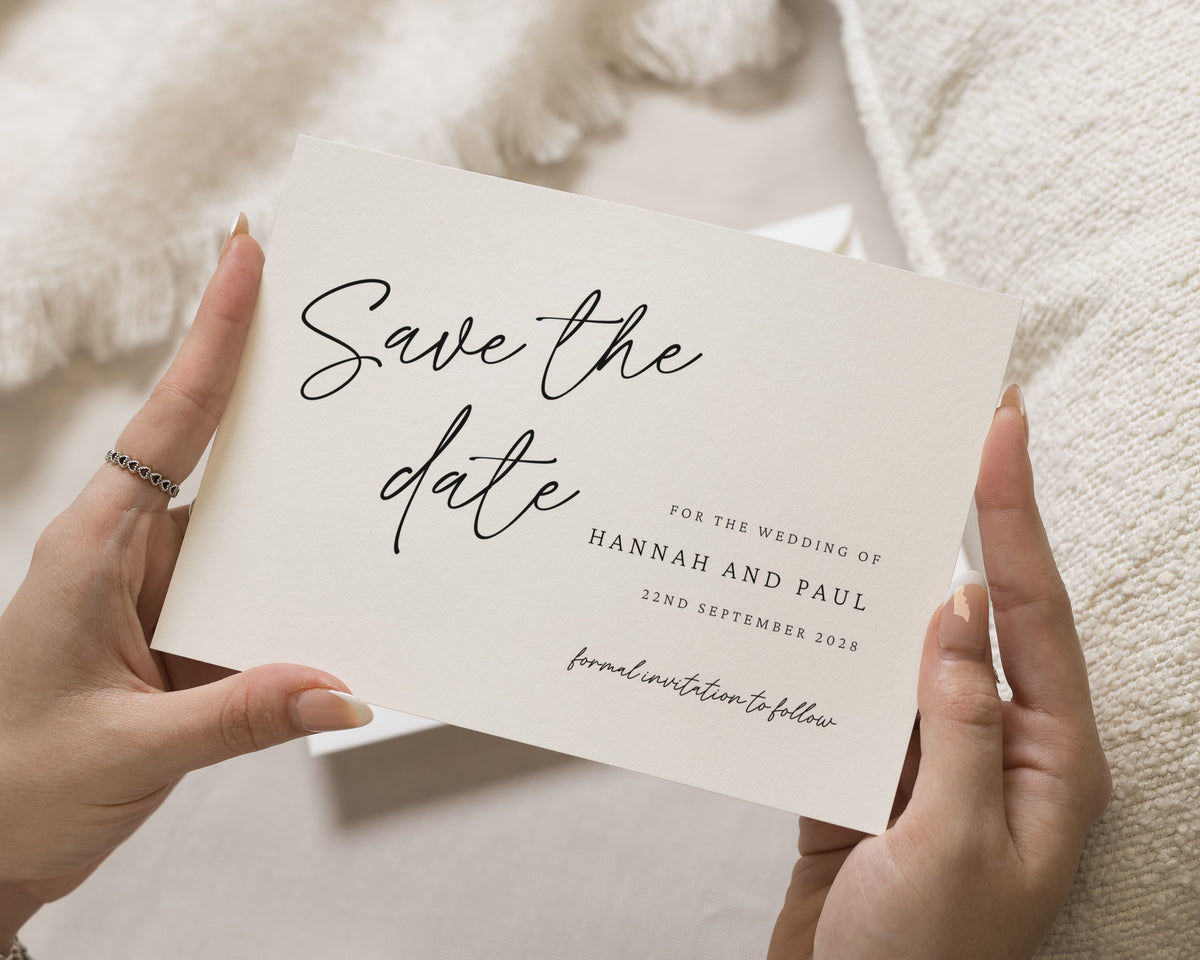 Personalised Save the Date Card, Wedding Save the Date Card, Save the Date Cards, Simple Minimal Save the Date, Custom Save the Dates