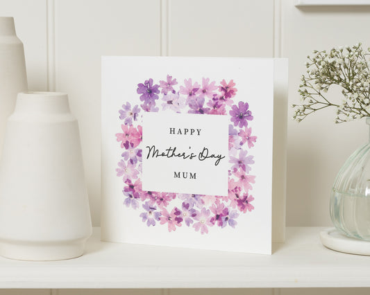 Mother's Day Card for Mum, Floral Mother's Day Card, Mum Mother's Day Card, Personalised Mother's Day Card, Card for Her