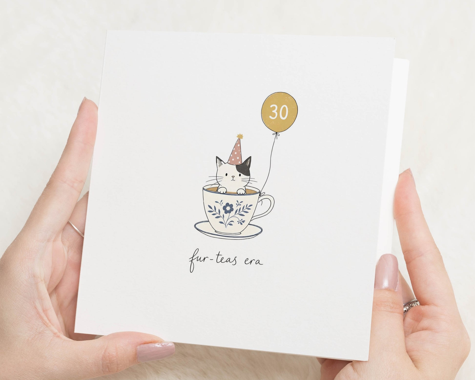 30th Birthday Card, Cat Birthday Card, 30th Birthday Card for Her, Birthday Card for Friend, Daughter Birthday Card, Cute Birthday Card