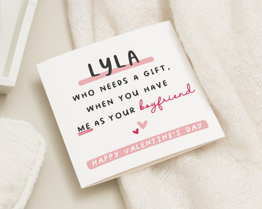 Valentines Day Card for Girlfriend, Personalised Valentines Card, Funny Valentines Card for Her, Custom Card for Girlfriend