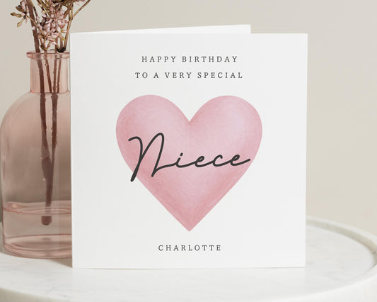 Birthday Card for Niece, Personalised Niece Birthday Card, Birthday Card for Girl, Special Niece Birthday Card, Cute Birthday Card