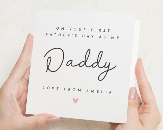First Fathers Day Card from Baby, Fathers Day Card for Daddy, Personalised Fathers Day Card, Fathers Day Card from Daughter