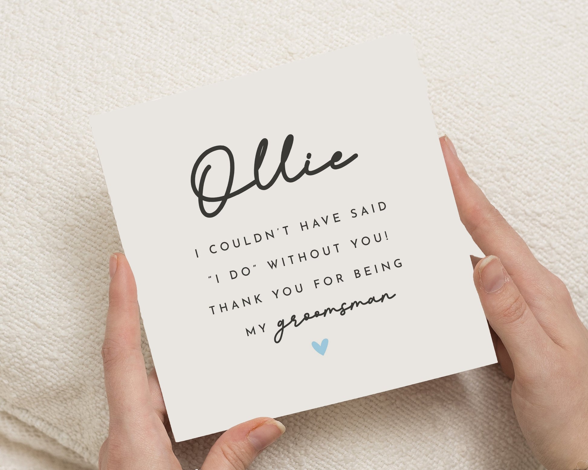 Will You Be My Groomsman Card, Personalised Wedding Card, Thank You Groomsman Card, Wedding Party Thank You Card, Simple Groomsman Card