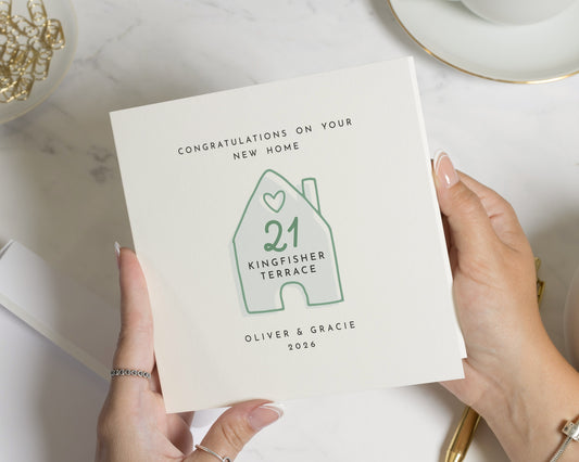 New Home Card, Personalised New Home Card, Custom Congratulations Card, Housewarming Card, New Homeowner Card, Simple New Home Card