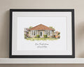 Personalised House Portrait Print, Our First Home Wall Art, New Home Gift, House Warming Gift, Custom Address Print, Black Frame