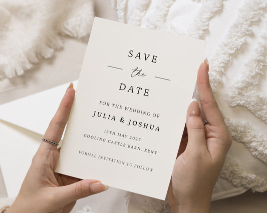 Personalised Save the Date Card, Wedding Save the Date Card, Simple Save the Date Cards, Minimal Save the Dates, Custom A6 5x7