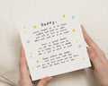 Fathers Day Card for Daddy, Daddy Fathers Day Card, Fathers Day Card from Child, Cute Fathers Day Card, Poem Card for Dad