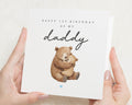 1st Birthday Card for Daddy, First Birthday Card from Baby, Bear Birthday Card for Dad, Cute Daddy Birthday Card, Personalised Card
