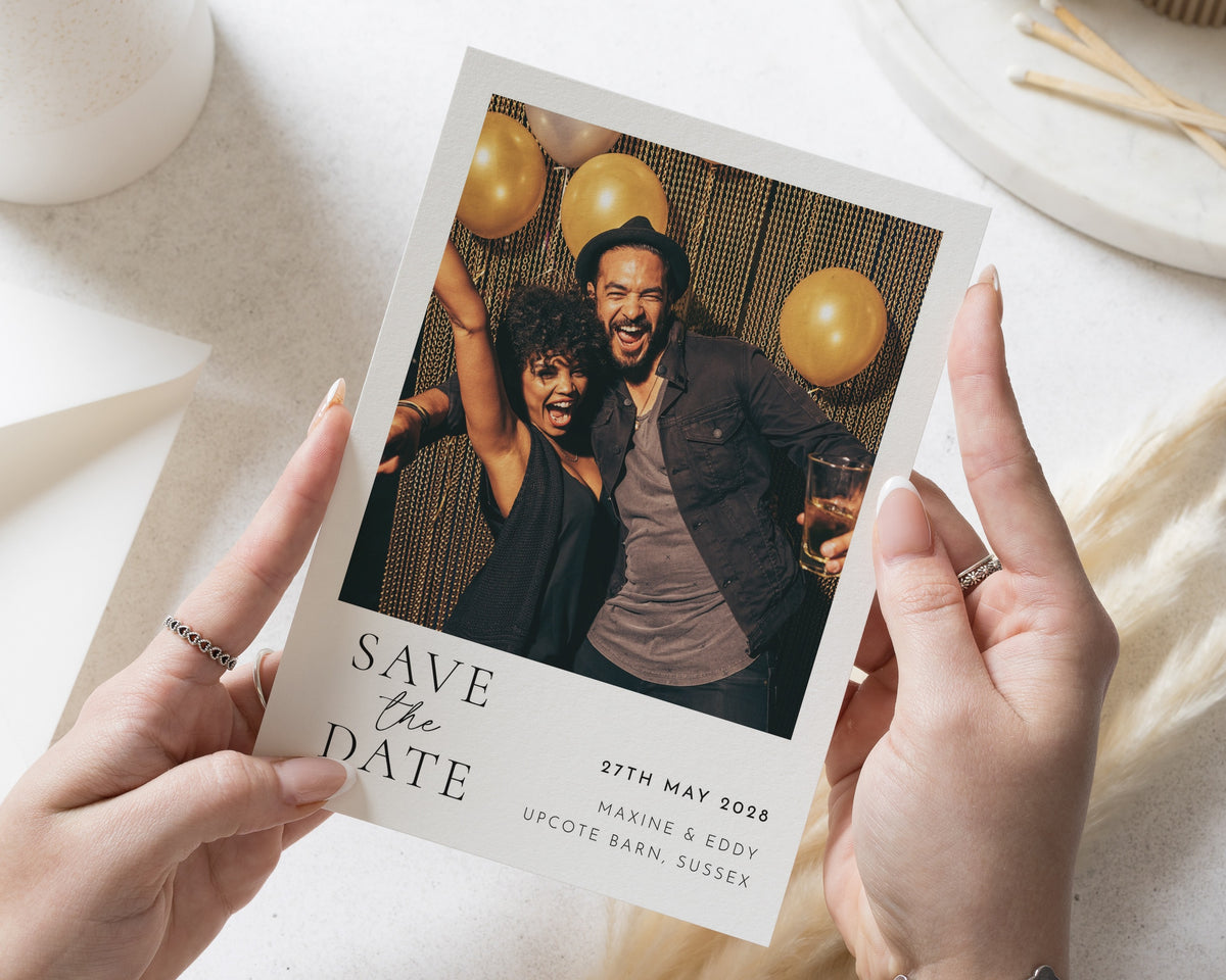Personalised Save the Date Card, Wedding Save the Date Card, Photo Save the Date Card, Simple Save the Date, Minimal Save the Date