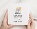 Birthday Card for Mum, Funny Mum Birthday Card from Daughter, Birthday Card for Her, Mother Birthday Card, Cute Candle Birthday Card