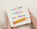 Thank You Teacher Card, Personalised Teacher Card, Best Teacher Card, Teacher Appreciation Card, Custom Name Card
