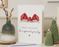 Personalised Christmas Card for Family, Family Christmas Card, Custom Xmas Card, Santa Hat Christmas Card, Christmas Cards for Friends