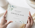 Personalised Save the Date Card, Wedding Save the Date Card, Greenery Save the Date, Simple Save the Date, Custom Save the Date Card