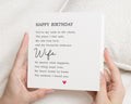 Birthday Card for Wife, Wife Birthday Card, Romantic Birthday Card for Her, Poem Birthday Card, Birthday Card from Husband, Love Card