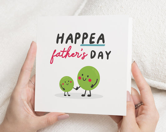 Fathers Day Card, Funny Fathers Day Card, Fathers Day Card from Kids, Cute Fathers Day Card, Pea Pun Card for Dad