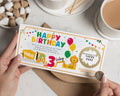 Personalised 3rd Birthday Voucher For Boy, Theme Park Ticket, Scratch To Reveal, Kids Birthday Surprise, Custom Birthday Card
