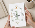 1st Birthday Card, Personalised First Birthday Card, Safari Birthday Card, Jungle Animal Card, Custom 1st Birthday Card for Boy or Girl
