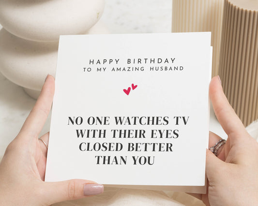 Birthday Card for Husband, Funny Husband Birthday Card, Birthday Card for Him, Romantic Birthday Card, Simple Card for Men