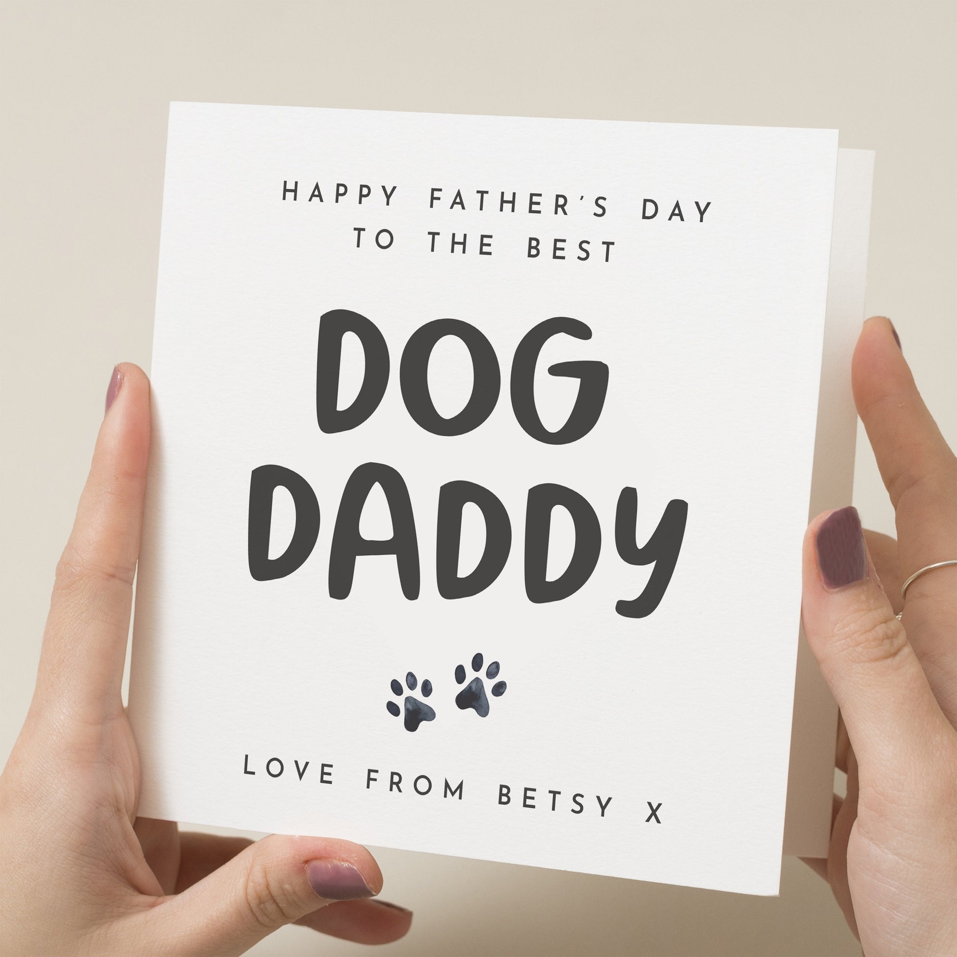 Personalised Dog Dad Card For Him, Fathers Day Card From The Dog, Best Dog Dad, Happy Fathers Day, Dog Parent, Dog Dad Card, Gift From Dog